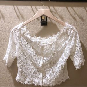 BHLDN Tadashi Shoji Francesca Lace Topper